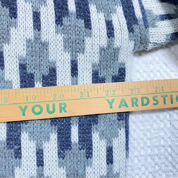 Vintage. '80's GIVENCHY Monsieur Shawl Neck Grey Geometric Pattern Mens Size XL - Picture 6 of 9